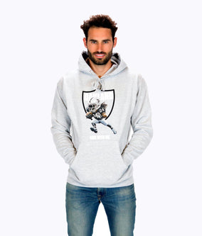 Beast Mode - Marshawn Caricature Heather Gray Hoodie